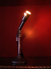 Vintage 1950’s DuKane 7A160 / Electro Voice 664 microphone LED lamp midcentury