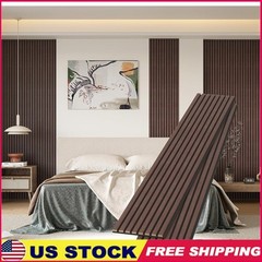Acoustic Wood Slat Wall Panels Soundproof Eco-Friendly Interior Decor 3D New