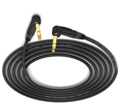 x’FT Mogami 2534 Neutrik Gold Angle 1/4 TRS to Angle 1/4 AUDIO Star Quad Cable