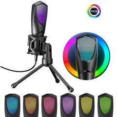 Gaming Microphone USB Computer Microphone for PC Mac PS4/5 Condenser Podcast RGB