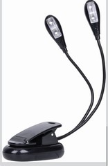 Music Stand Light Pack Clip on LED Book Reading Black POWER CHARGER CORD ONLY