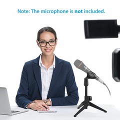 Universal Adjustable Desk Microphone Stand Portable Foldable Tripod MIC Stand ZZ