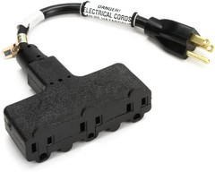 Pro Co E143-1PB 14-gauge NEMA 5-15P to 3 NEMA 5-15R Power Extension Cord – 1