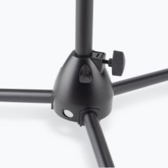 One-Hand Clutch Tripod Mic Stand + Universal Elliptical Rubber Microphone Clip