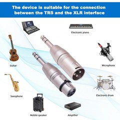 4 Pack 6.35Mm 1/4″ Male to XLR Male & 1/4″ TRS to XLR Female Adapters
