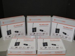 5x NEW CLASSROOM PRESENTATION AC-WRLS-MIC RECHARGEABLE UHF WIRELESS MIC KIT