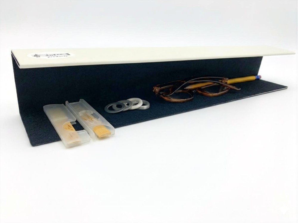 Music Stand Shelf/Lip….attaches directly to lower lip of stand/no clamps!