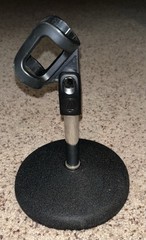 Vintage 1980’s microphone desk stand Microphone Holder Cast Base. Excellent!!