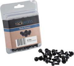 Rackworks Standard Size Rack Screws; 25 Pack (GRW-SCRW025) , Black