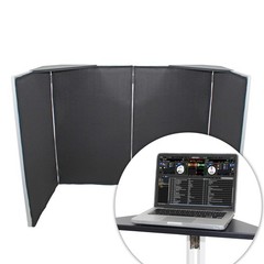 Pro X Black Aluminum Corner Shelves for DJ Facade – Multi-Fit | Set of 2