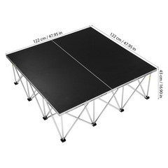 4*4 ft Assemble Stage Riser for Wedding Event Drums Foldable Performances Stages