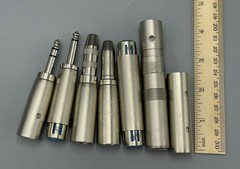 Set of 7 XLR Male/Female to 1/4″ TRS Audio Adapters
