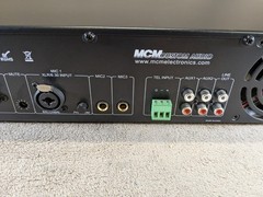 MCM Custom Audio MPA-240 Mixer Amplifier 55-26050 Box Power Cord
