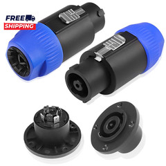 8 Pole Speakon Connector Plug Nl4 Speak-On 8 Pin Male Audio Speaker Twist Lock