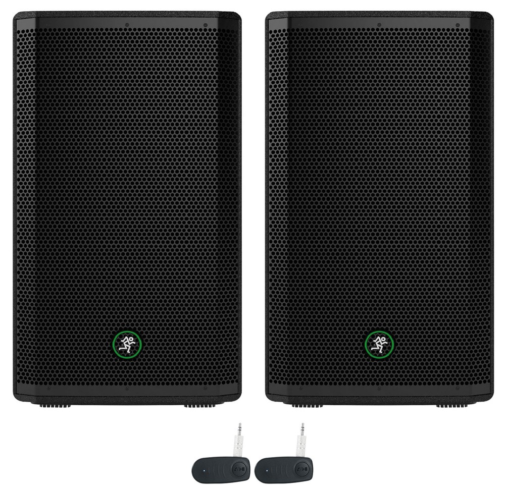 2 Mackie Thrash212 12” 1300W Active DJ PA Speakers w/Wireless Linking Thrash 212
