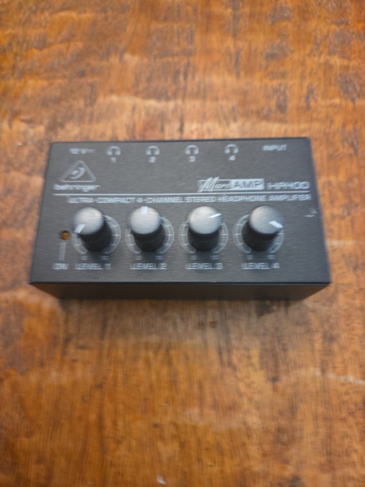 Behringer MicroAMP HA400 4-channel Headphone Amplifier – NO CABLES