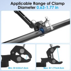 Mic Stand Tablet Holder Mount for 4.7–12.9″ iPad iPhone Aluminum Adjustable