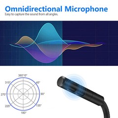 NEW Mini USB Condenser Microphone with Stand – Plug & Play for PC/Laptop/Mac