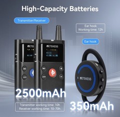 Retekess TT126 TT126R Two Way Communication Headsets for Plant Tour,Tourism, etc