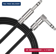 Donner TRS Cable 6 ft, Balanced Stereo Patch Cable – Sturdy No Hum 1/4″ Male Rig