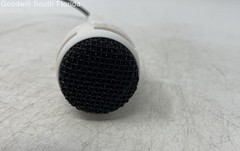 Unbranded White Handheld Vocal Wired Karaoke Microphone Not Tested