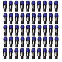 50PC Speakon Connector 4 Pole Male Plug Compatible for Audio Loudspeaker Cable