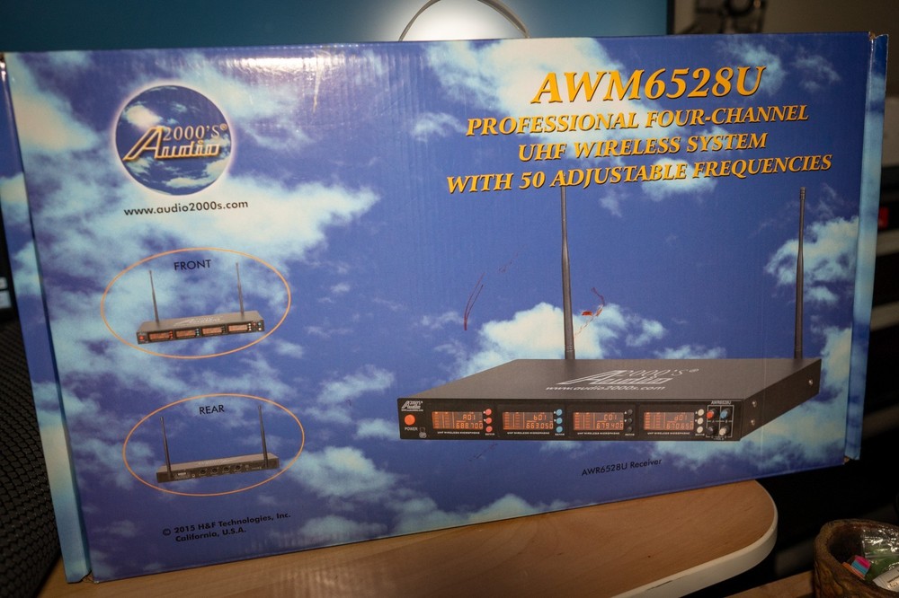 Audio 2000’s AWM6528U Four-channel Handheld And Lavalier Wireless Microphone Sys
