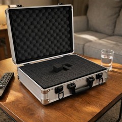17 Inch Aluminum Hard Shell Carrying Case DJ Mixer Microphone Camera Gear NEW