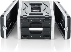 Gator Molded 4U Rack Case with Heavy Duty Latches; Shallow 14.25″ depth (GR-4S)