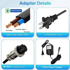 17V 600Ma AC Power Adapter 3-Pin for Yamaha Mixing Console Mixer | Connector