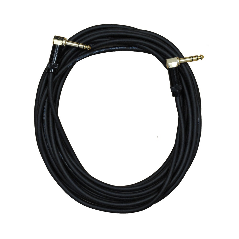 Audio2000’s E25125 25 Feet 1/4″ TRS Right Angle to TRS Right Angle Cable