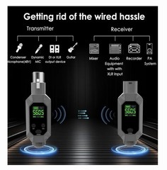 New Beigrad Ultra High Frequency Microphone Wireless System – Gray