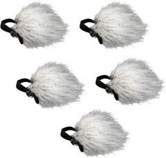 Movo WS10 Universal Furry Deadcat Outdoor Windscreen for Lavalier Microphone 5PK