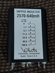WHITE INSTRUMENTS 2570-640MH TAPPED INDUCTOR HIGH QUALITY POTTED MADE IN USA