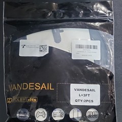 Vandesail XLR Male to XLR Female Nylon Braided Shielded Audio Cable 3ft 2pk