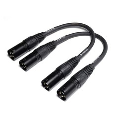 2 Pack XLR Adapter Male to Male 6in 3 Pin Extension Panel Mount Cable
