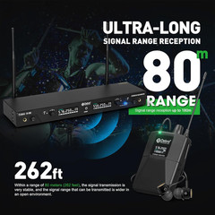 Audio PRO ST-202 UHF Stereo Wireless in Ear Monitor System, Dual Channel Wireles