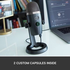 Blue Yeti Nano Premium USB Microphone – Shadow Gray: Cardioids & Omnidirectional