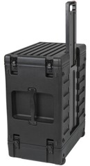 SKB 6 Space Mobile Rack Case with Wheels & Handle – Rail to Rail: 17.75″ Deep
