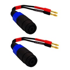 Speaker Cable Adapter – 4mm Banana Plug to Speakon Female Connector, 12AWG Pr…