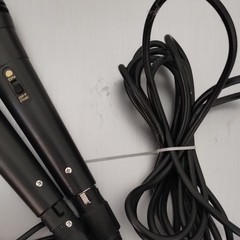 2 QFX Wired Dynamic Handheld Microphone On/Off Switch 1/4 Inch Jack Black