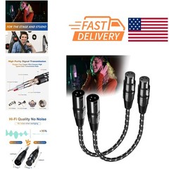 High Speed 10 Inch XLR Cables 2 Pack with Oxygen Free Copper for Clear Sound