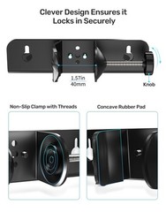 Etour Multi Microphone Holder with Clamp (Aluminum/Rubber), Mount on Mic Stan…