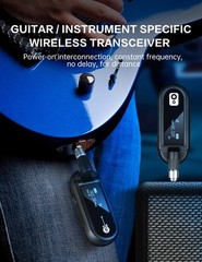 EBJ Wireless Guitar System UHF Wireless Guitar Transmitter Receiver Rechargea…