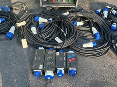 INDU 400A Power Distro PD 3PH CAM – CEE 30A-BLU5 X6, 30A-BLU3 X18 PT W/CABLE