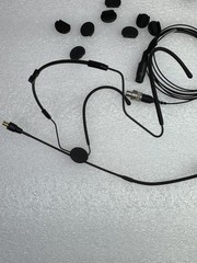 Sennheiser HSP 4 Condenser Cardioid Headworn Microphone, 3-Pin Lemo, Black