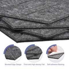 PATIKIL 12 Pack Acoustic Panels 12″x10″ Self Adhesive Soundproof Wall Tiles