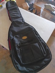 Superior Instrument Cases Gig Zip Bag Back Straps Black / Red Soft Interior 46”