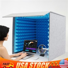 Desktop Soundproof Cover Portable Vocal Recording Booth Sound Absorbing Shield