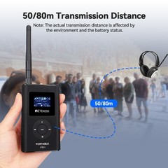 Retekess Wireless Tour Guide Audio System Mic Transmitter 6 Receivers Meeting